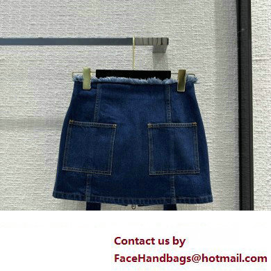 fendi blue denim jacket and skirt 2023