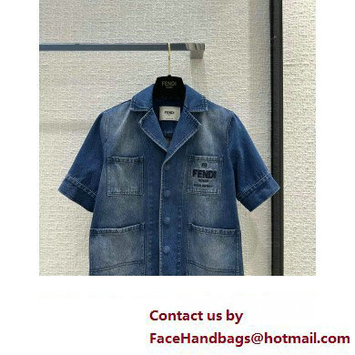 fendi blue denim shirt 2023