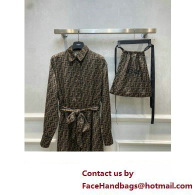 fendi brown twill dress 2023