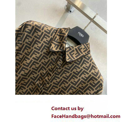 fendi brown twill dress 2023