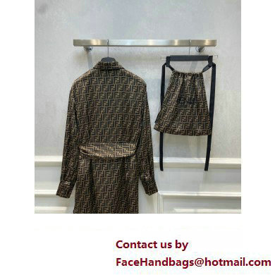 fendi brown twill dress 2023