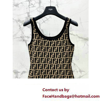 fendi logo printed viscose top 2023