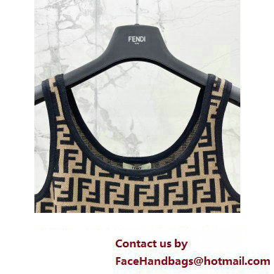 fendi logo printed viscose top 2023