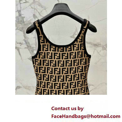 fendi logo printed viscose top 2023