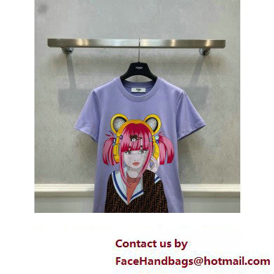 fendi purple t-shirt 2023