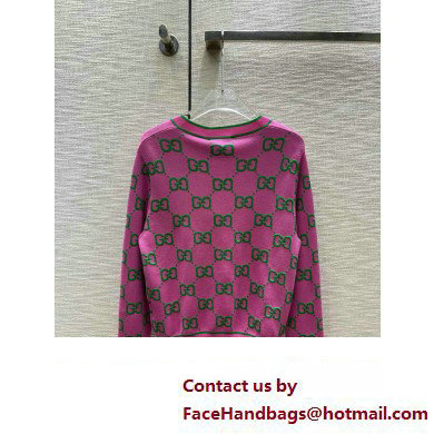 gucci pink gg cardigan 2023