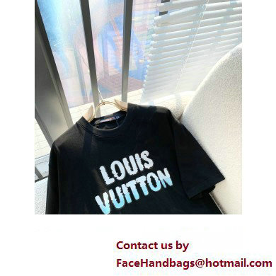 louis vuitton Embroidered Beads Cotton T-Shirt BLACK 2023