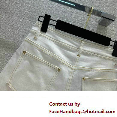 louis vuitton bleached denim Shorts white 2023