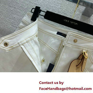 louis vuitton bleached denim Skirt white 2023