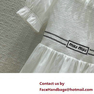 miu miu Poplin dress white 2023