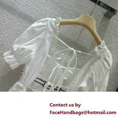 miu miu Poplin dress white 2023