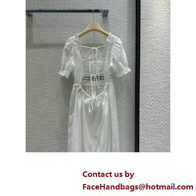 miu miu Poplin dress white 2023