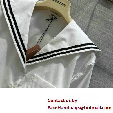 miu miu Sailor poplin shirt white 2023