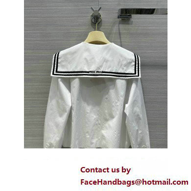 miu miu Sailor poplin shirt white 2023