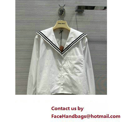 miu miu Sailor poplin shirt white 2023