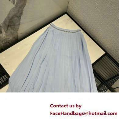 miu miu blue pleated skirt 2023