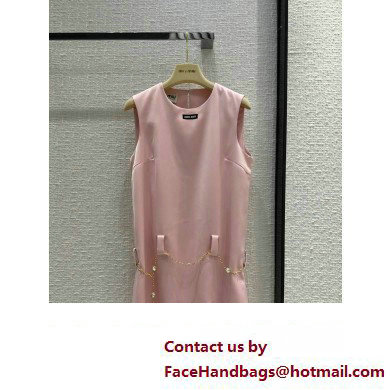 miu miu silk mini dress pink 2023