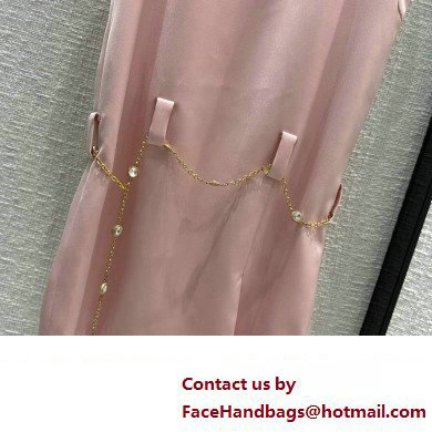 miu miu silk mini dress pink 2023