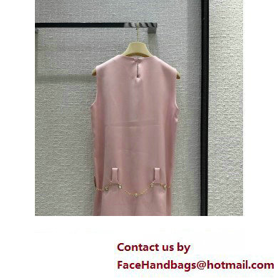 miu miu silk mini dress pink 2023