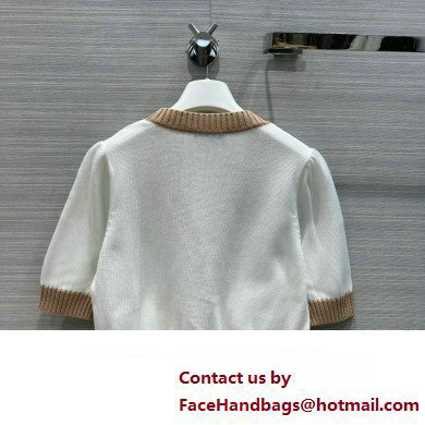 prada Cropped cotton cardigan white 2023