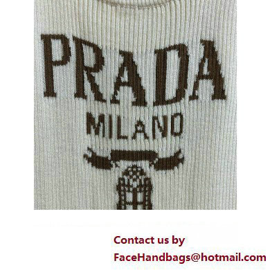 prada Silk dress ivory 2023