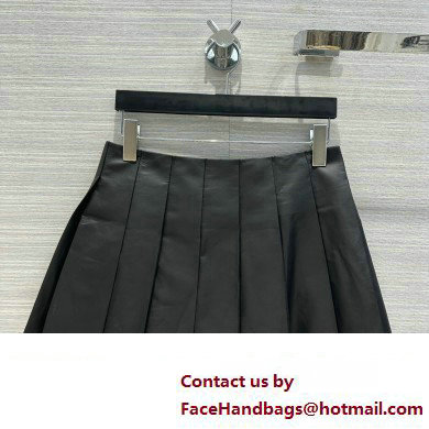 prada leather Re-Nylon miniskirt black 2023