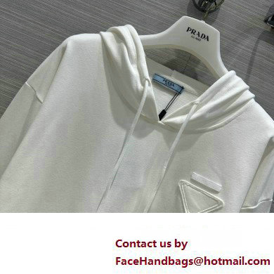 prada white oversized hoodie 2023