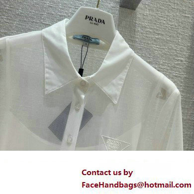 prada white poplin dress 2023