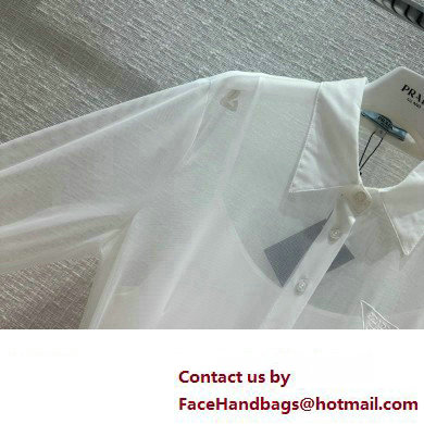 prada white poplin dress 2023