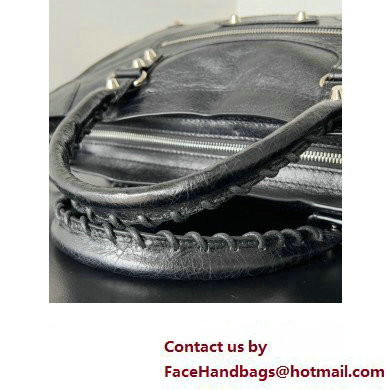 Balenciaga Classic City Large Handbag in Arena Lambskin Black/Silver