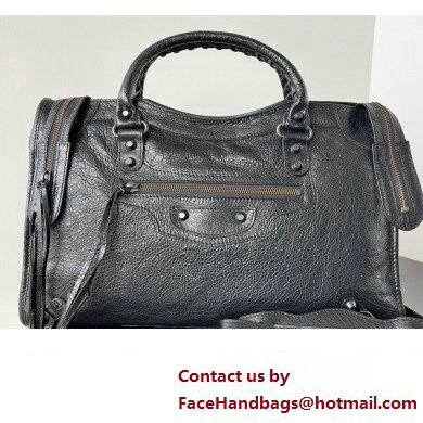 Balenciaga Classic City Large Handbag in Arena Lambskin Black