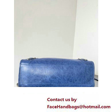 Balenciaga Classic City Large Handbag in Arena Lambskin Blue