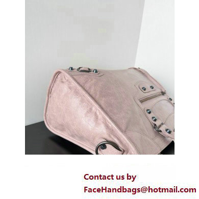 Balenciaga Classic City Large Handbag in Arena Lambskin Dusty Pink