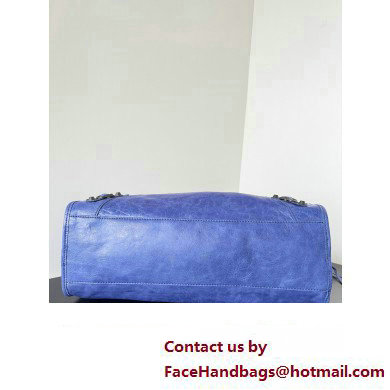 Balenciaga Classic City Large Handbag in Arena Lambskin Electric Blue - Click Image to Close