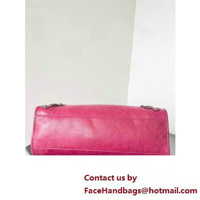 Balenciaga Classic City Large Handbag in Arena Lambskin Fuchsia