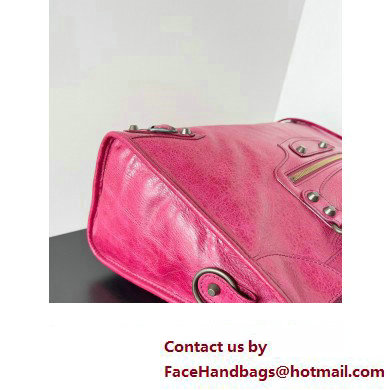 Balenciaga Classic City Large Handbag in Arena Lambskin Fuchsia