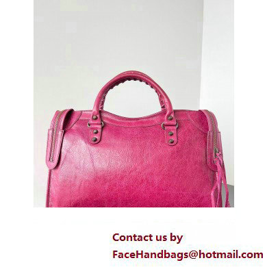 Balenciaga Classic City Large Handbag in Arena Lambskin Fuchsia