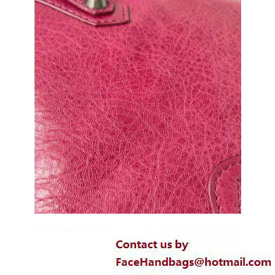 Balenciaga Classic City Large Handbag in Arena Lambskin Fuchsia