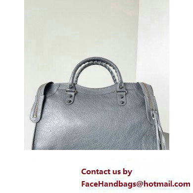 Balenciaga Classic City Large Handbag in Arena Lambskin Gray - Click Image to Close