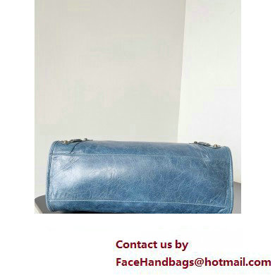 Balenciaga Classic City Large Handbag in Arena Lambskin Light Blue - Click Image to Close