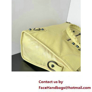 Balenciaga Classic City Large Handbag in Arena Lambskin Light Yellow