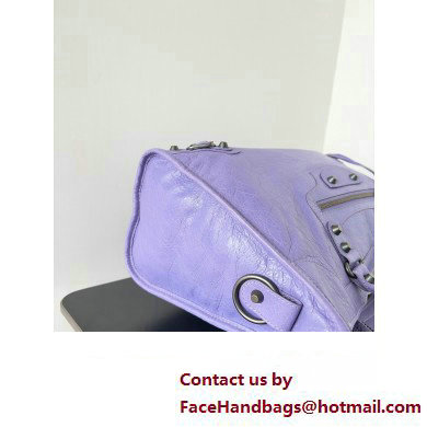 Balenciaga Classic City Large Handbag in Arena Lambskin Lilac