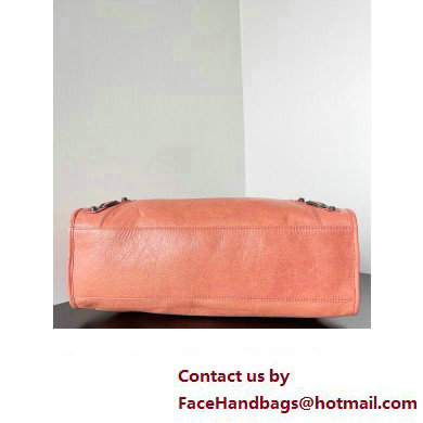 Balenciaga Classic City Large Handbag in Arena Lambskin Peach Red - Click Image to Close