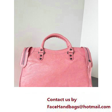 Balenciaga Classic City Large Handbag in Arena Lambskin Pink - Click Image to Close