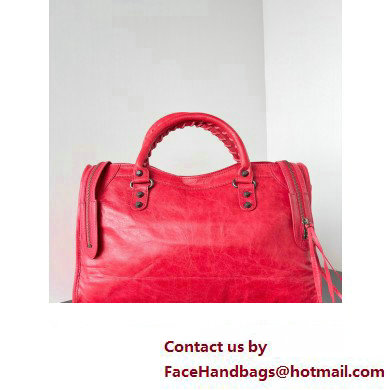 Balenciaga Classic City Large Handbag in Arena Lambskin Red