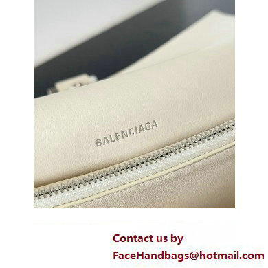 Balenciaga Crush Small Sling Bag in paper calfskin Beige/Silver 2023