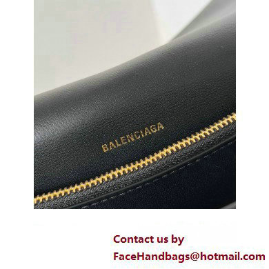 Balenciaga Crush Small Sling Bag in paper calfskin Black/Gold 2023