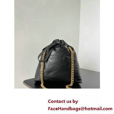 Balenciaga Crush Small Tote Bag in crushed calfskin Black 2023