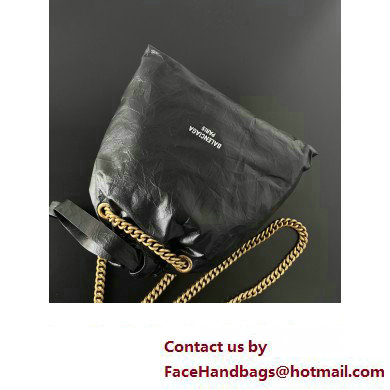 Balenciaga Crush Small Tote Bag in crushed calfskin Black 2023