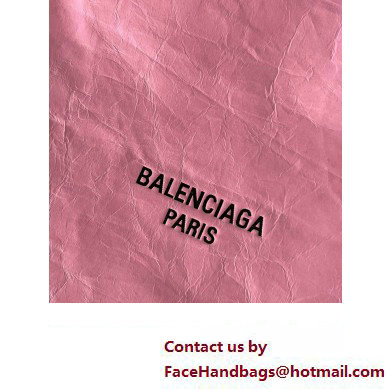 Balenciaga Crush Small Tote Bag in crushed calfskin Pink 2023